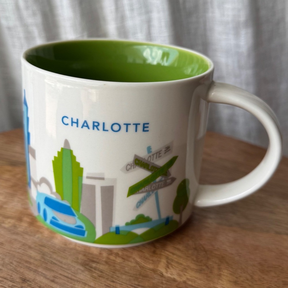 Starbucks You Are Here Collection Charlotte North Carolina Coffee Mug 14oz 2017‎